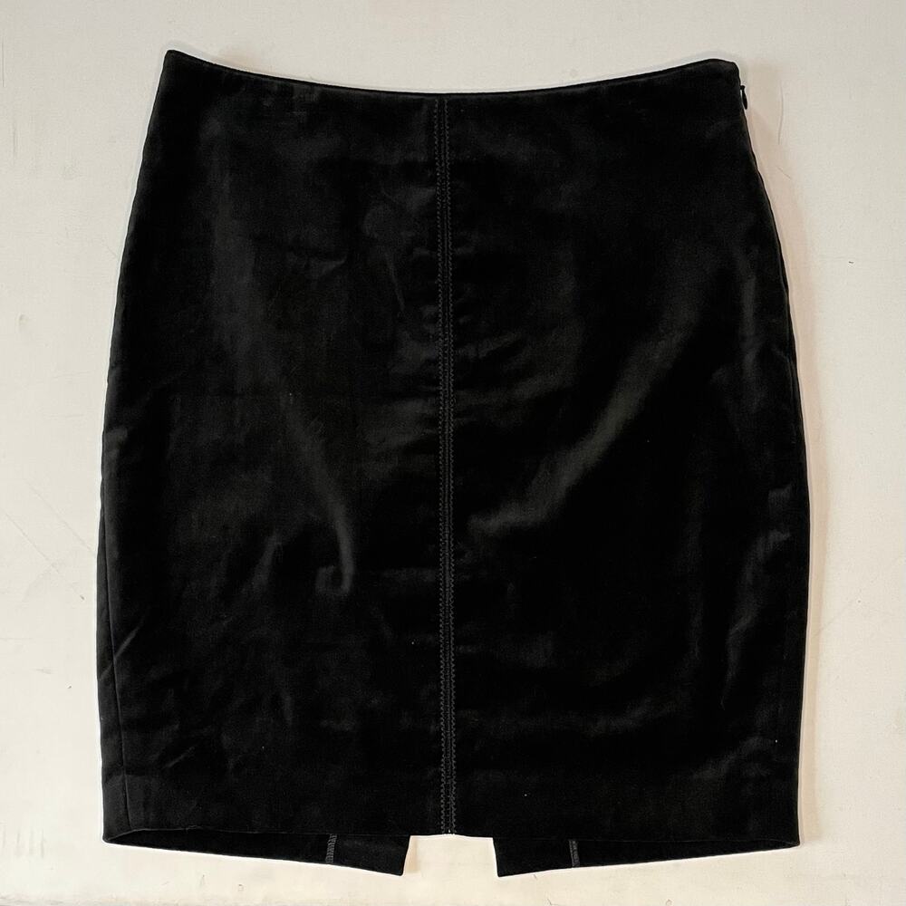 The Limited Black Velvet Pencil Mini Skirt Women’s 4 Lined Classic Chic Workwear